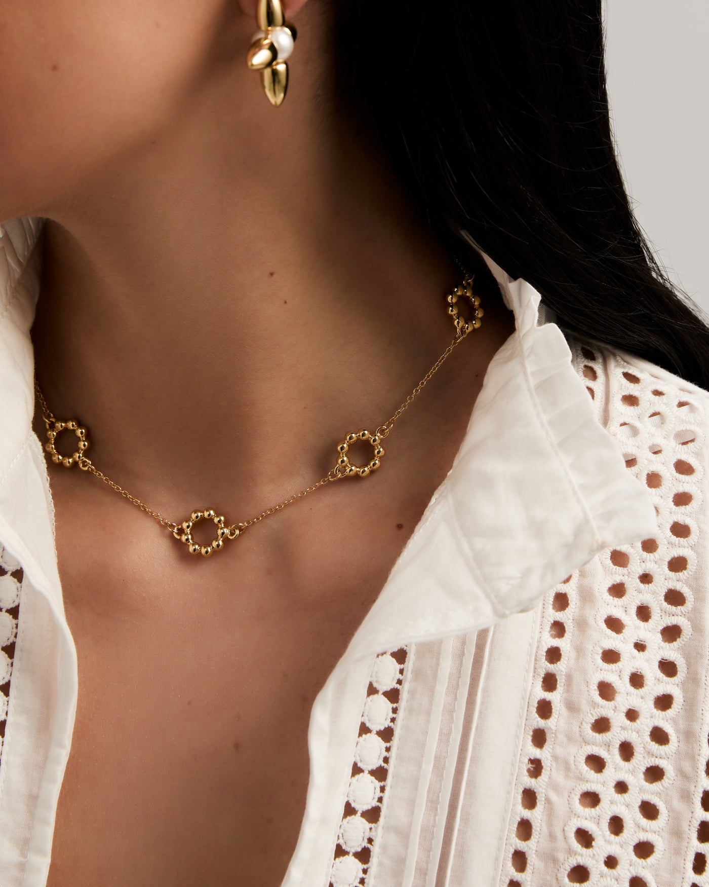 Bellina Choker  Necklace,925 Silver Plated