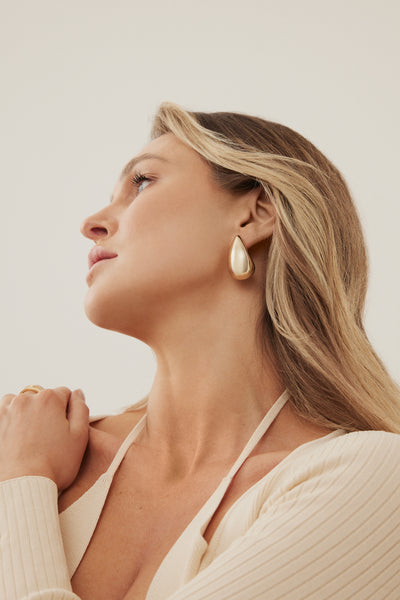 BAMBOLA GRANDE EARRINGS, Polished Silver