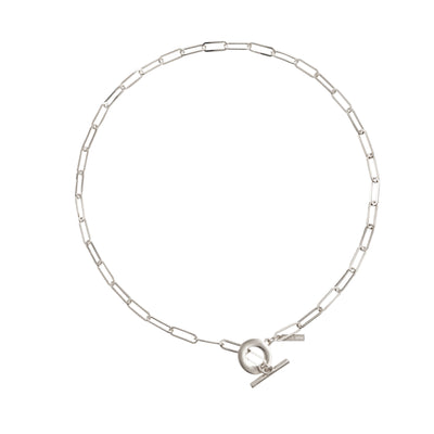 PAPERCLIP CHAIN NECKLACE, Silver
