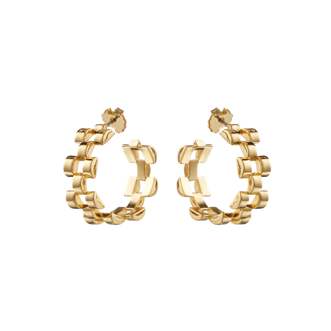 SIA HOOP EARRINGS, Polished Gold