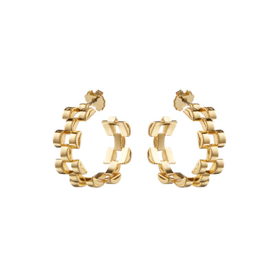 SIA HOOP EARRINGS, Polished Gold