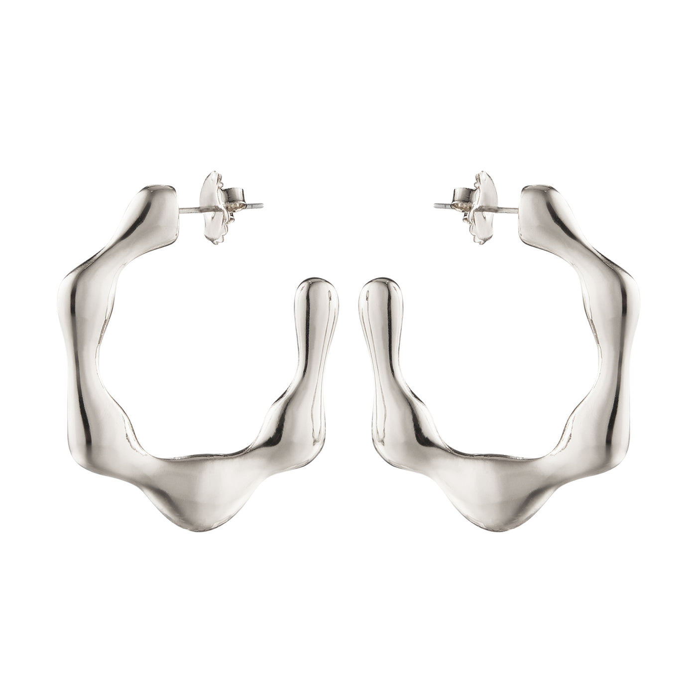 MANDI HOOP EARRINGS, Silver