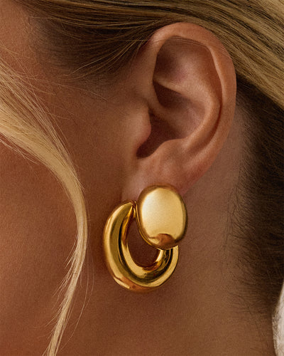 EVA HOOPS, Waterproof / 14KT Gold Plating