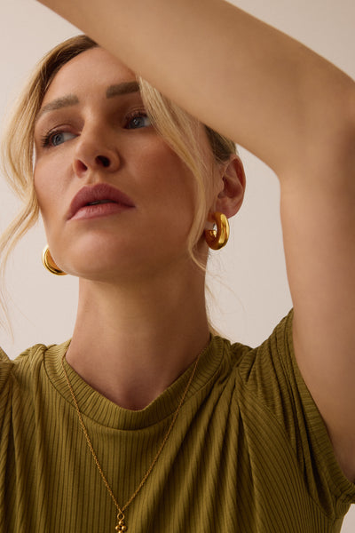 CARLOTTA HOOPS, Waterproof / 14KT Gold Plating