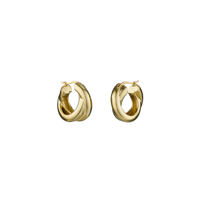 CAROLINA HOOPS, Polished Gold Plating