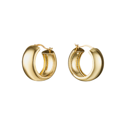 CIALDA HOOPS PLAIN, 14KT Gold Plating