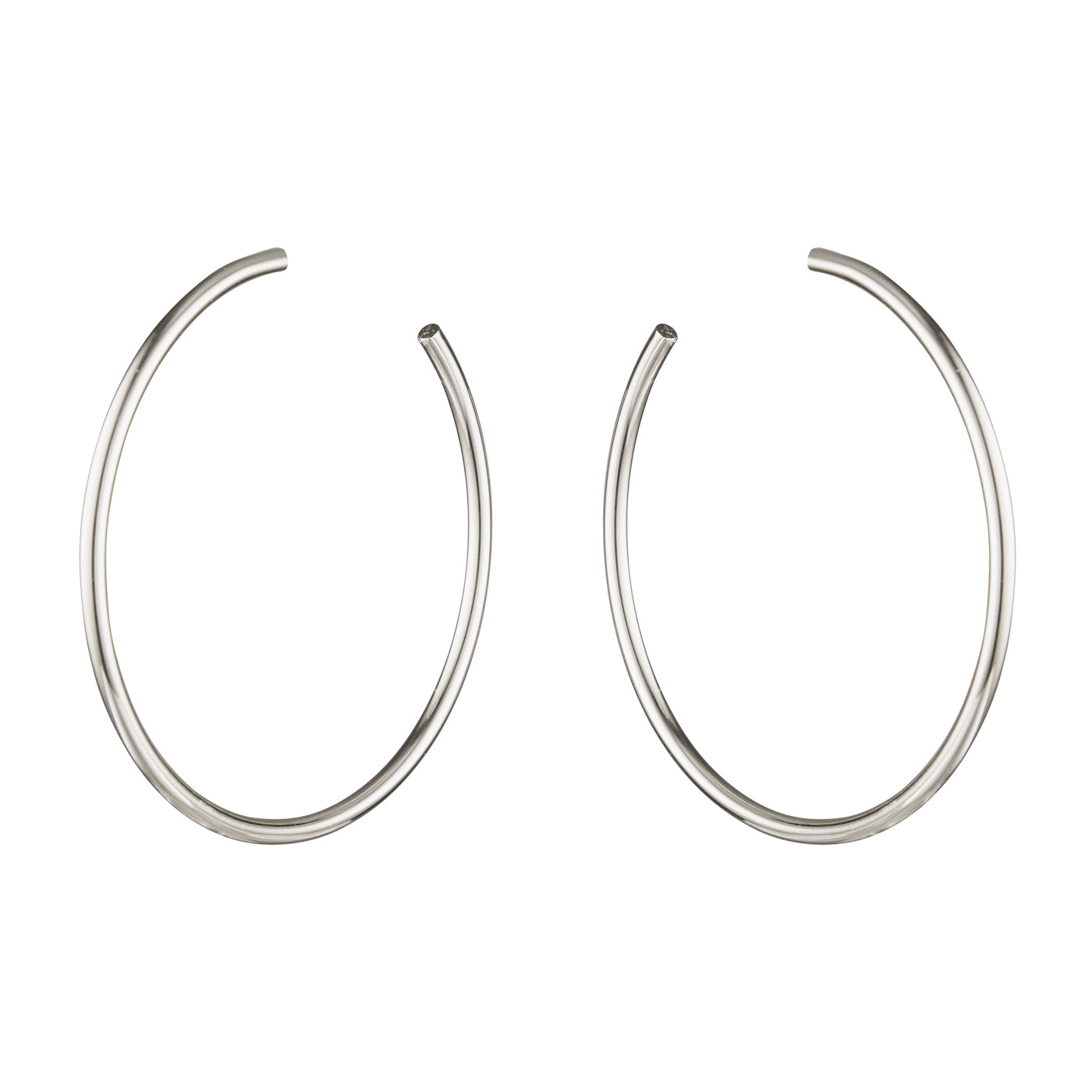 GRANDE FINE HOOPS, Sterling Silver Plating