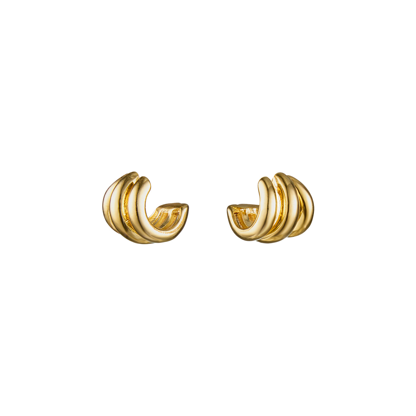BETTINA HOOPS, Polished Gold Plating