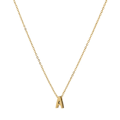 ALPHA CHARM NECKLACES, Waterproof / 18KT Gold Plating