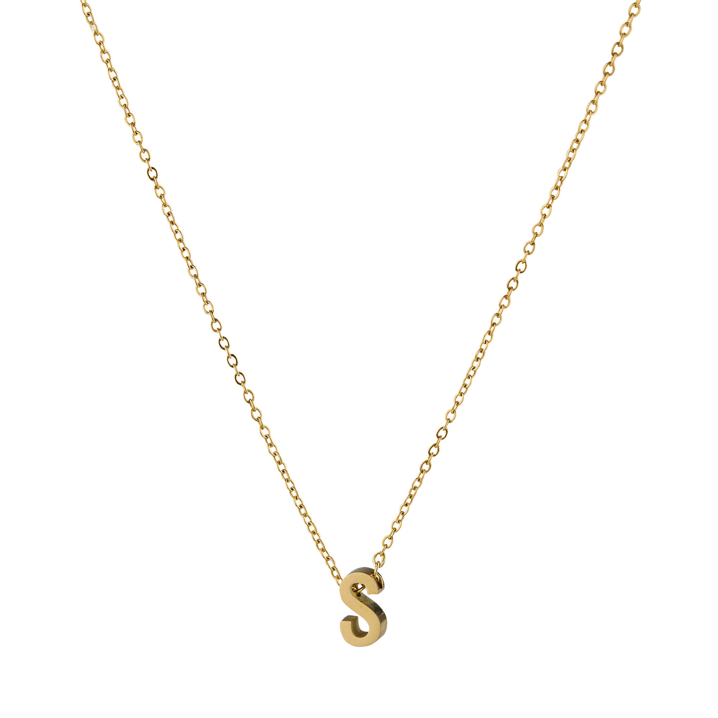 ALPHA CHARM NECKLACES, Waterproof / 18KT Gold Plating