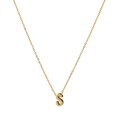 ALPHA CHARM NECKLACES, Waterproof / 18KT Gold Plating