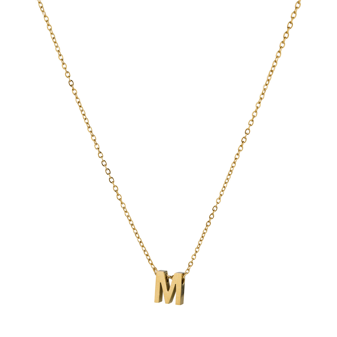 ALPHA CHARM NECKLACES, Waterproof / 18KT Gold Plating