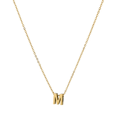 ALPHA CHARM NECKLACES, Waterproof / 18KT Gold Plating