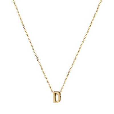 ALPHA CHARM NECKLACES, Waterproof / 18KT Gold Plating