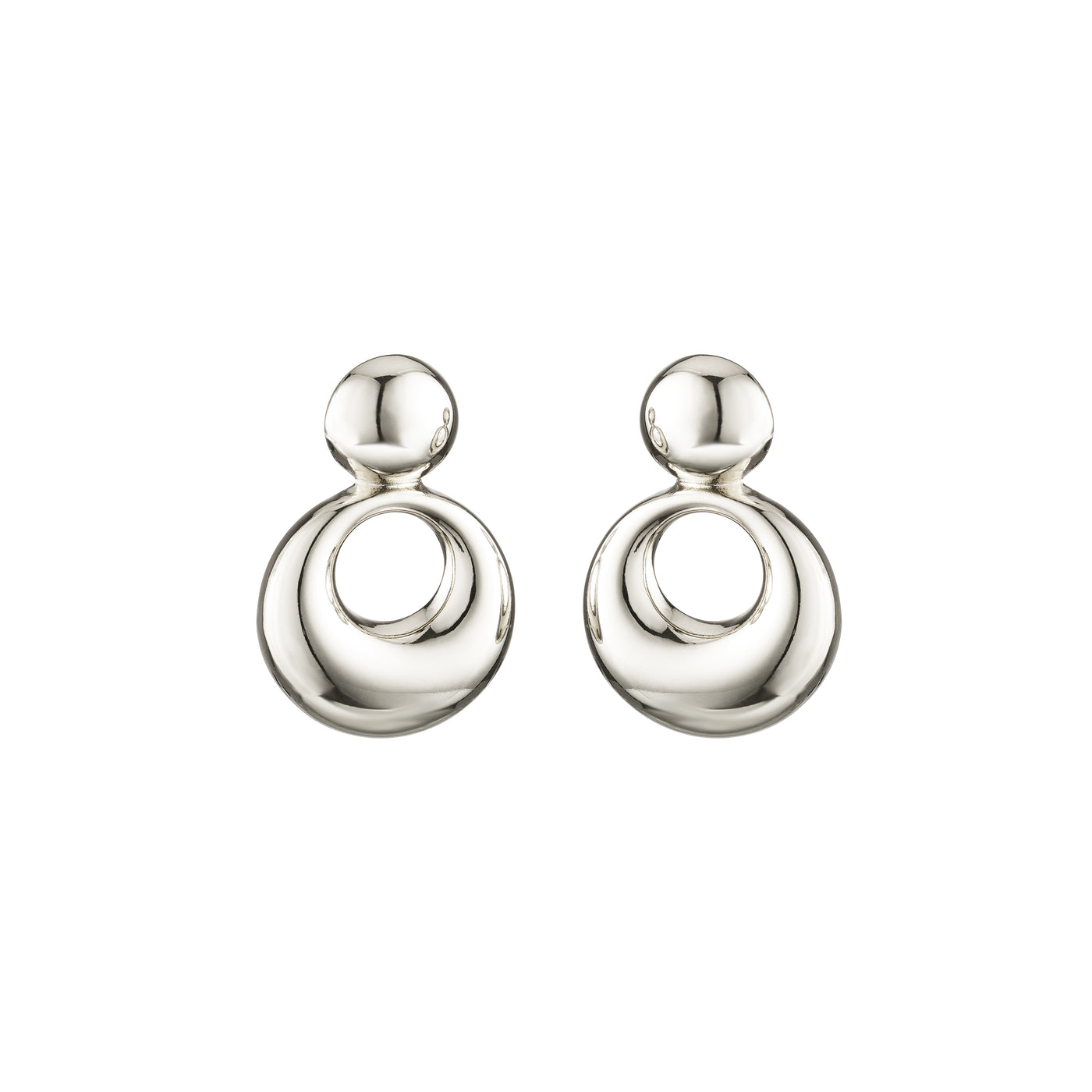 ROTONDO STATEMENT EARRINGS, Sterling Silver Plating