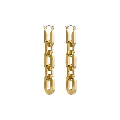 CATENA DROP EARRINGS, 14K Gold Plating  no