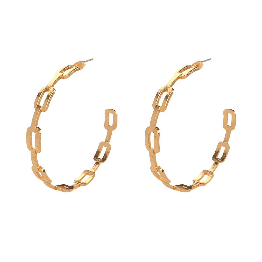 ARCHIE HOOP EARRINGS, Vintage Gold