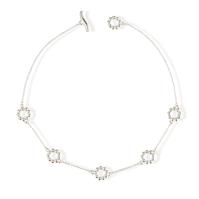 Bellina Choker  Necklace,925 Silver Plated
