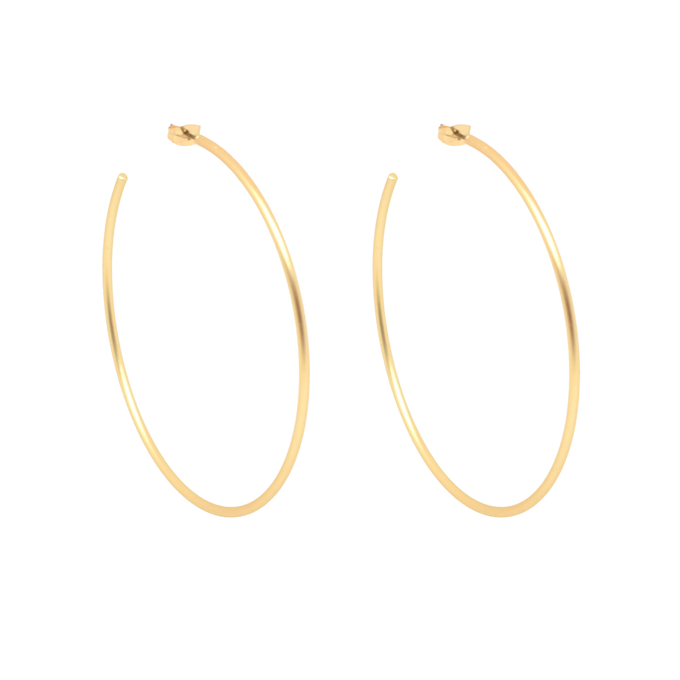 La Paz Hoop Earrings,  Polished 14KT Gold Plated