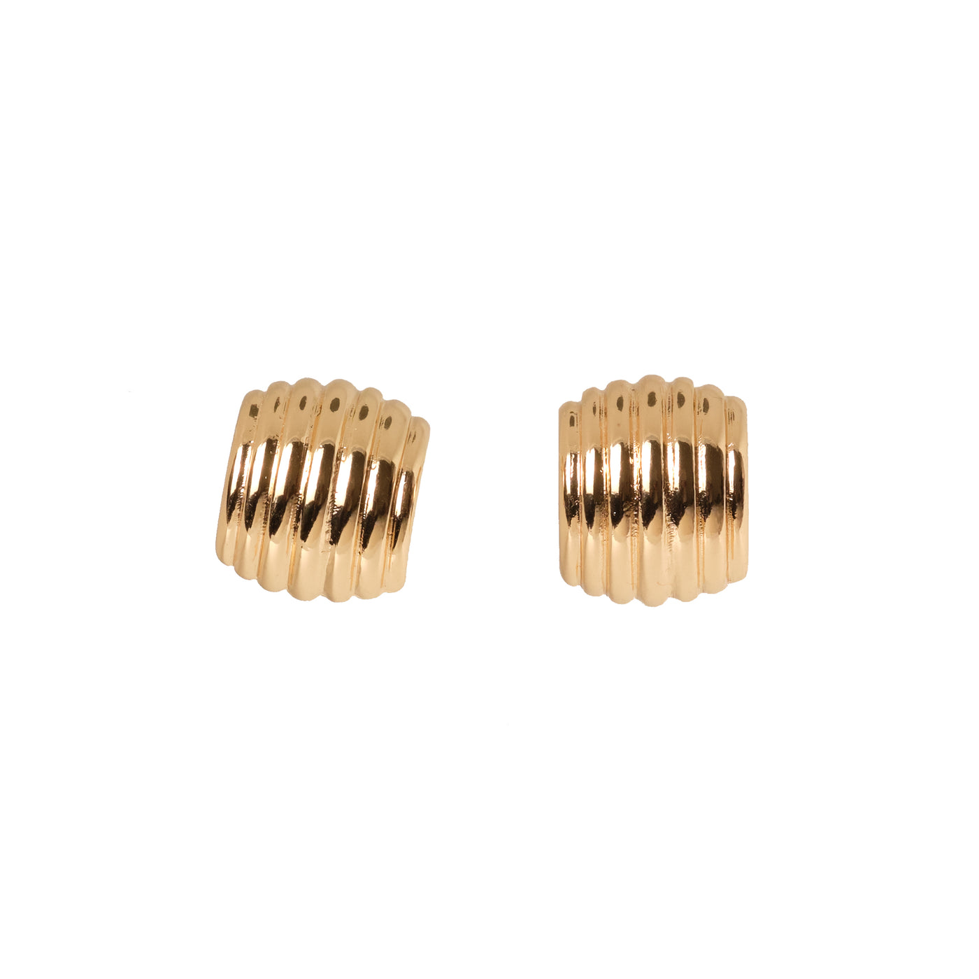 Riccia Earrings - Polished Gold